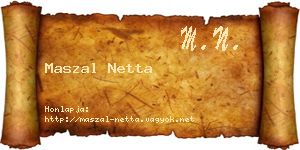 Maszal Netta névjegykártya